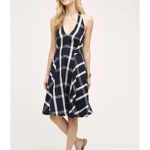 NWT Anthropologie Eva Franco Plaid Halter Dress 0P